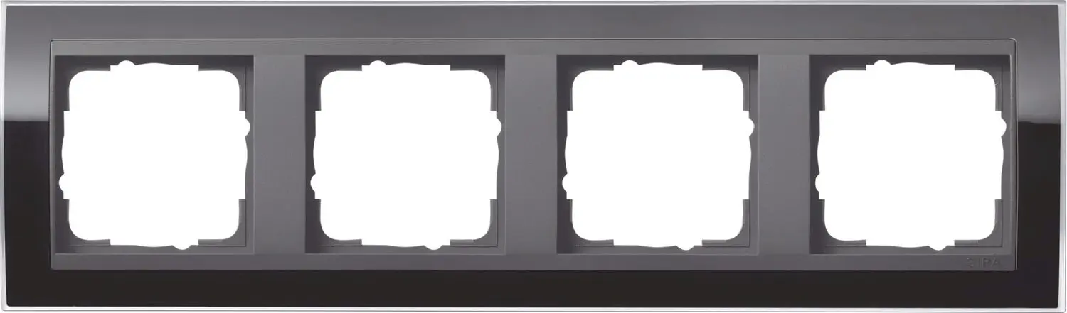 Produktfoto 1 von Abdeckrahmen 4fach f.anthrazit Event Klar schwarz
