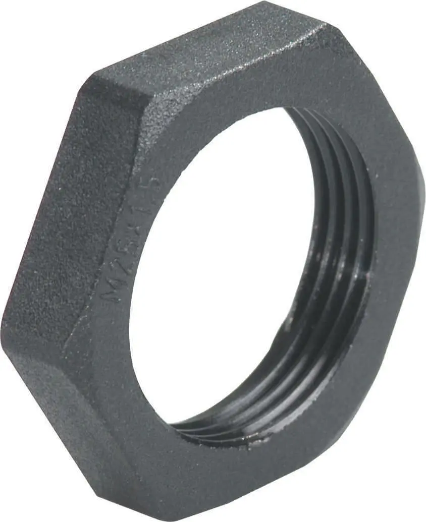 Produktfoto 1 von Gegenmutter Kunststoff M16x1.5 Schwarz RAL 9005
