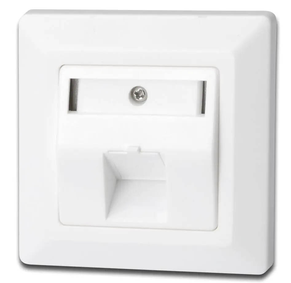 Produktfoto 1 von DIGITUS Frontplatte f.Keystone Jacks 1xRJ45 Staubschutz 80x80 + Zentralplatte