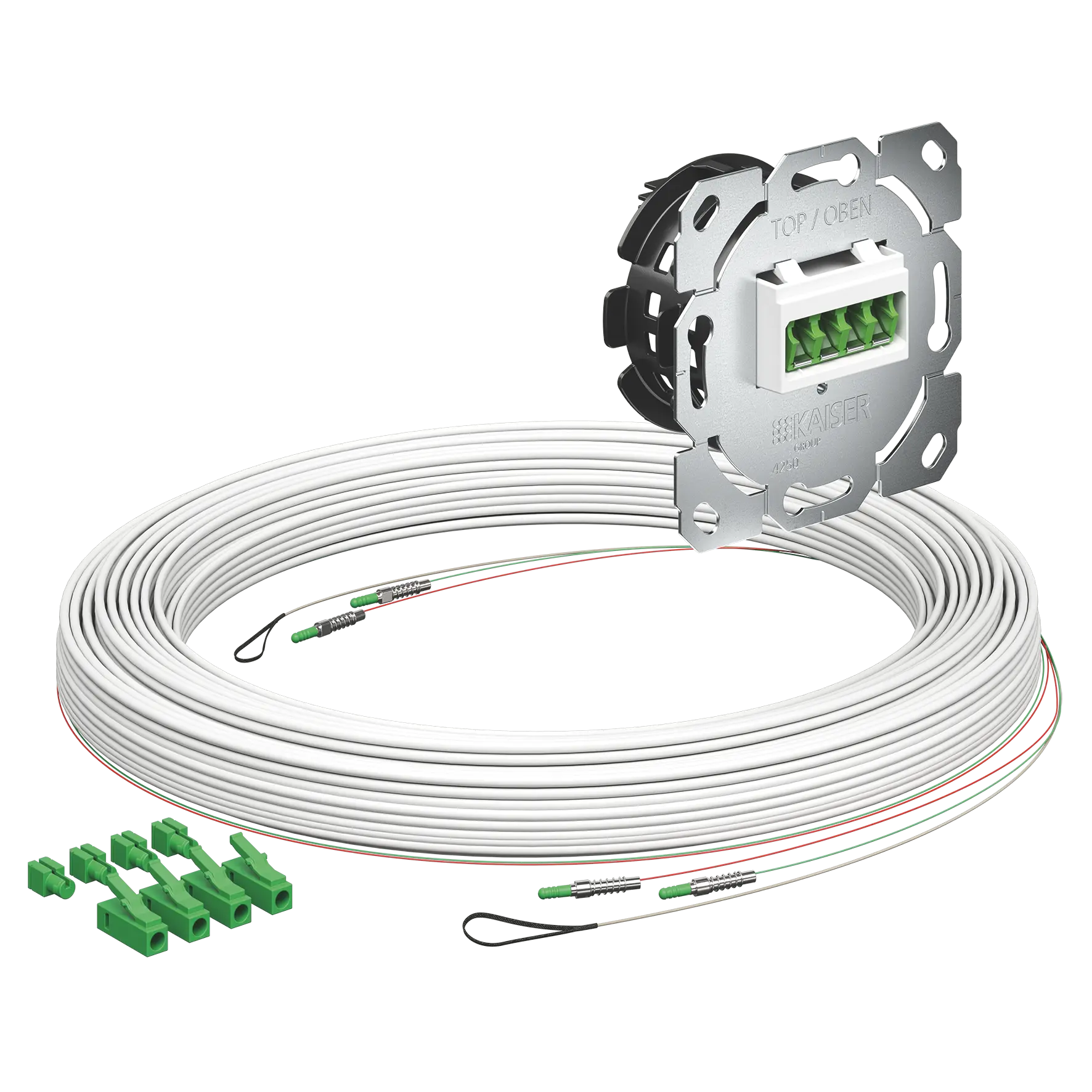 Produktfoto 1 von Teilnehmeranschluss Gf-TA E3S Connect® Unterputz, 2xF, LC/APC DX, L=25m, Gf-GV