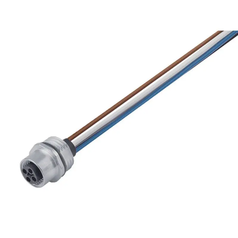 Produktfoto 1 von Einbaustecker, M12, Buchse, gerade, M16, Polzahl: 4