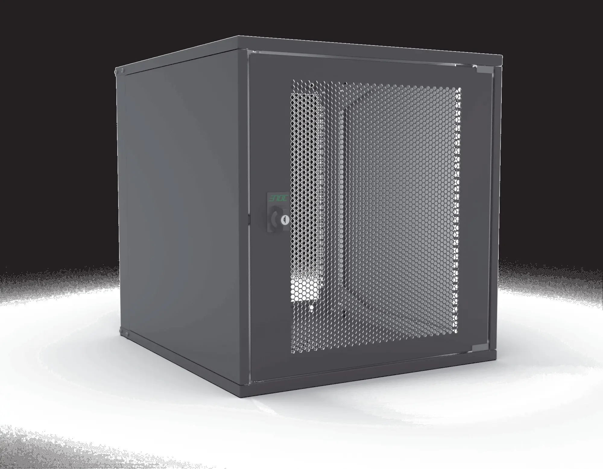 Produktfoto 1 von 19" Basic Wandschrank 6HE Vent.Tür 600mm Tief Schwarz
