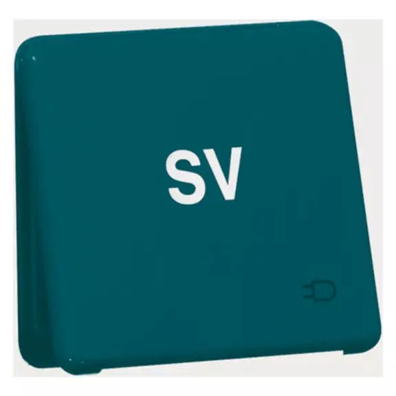 Produktfoto 1 von Steckdose SCHUKO, grün SV, Klappdeckel