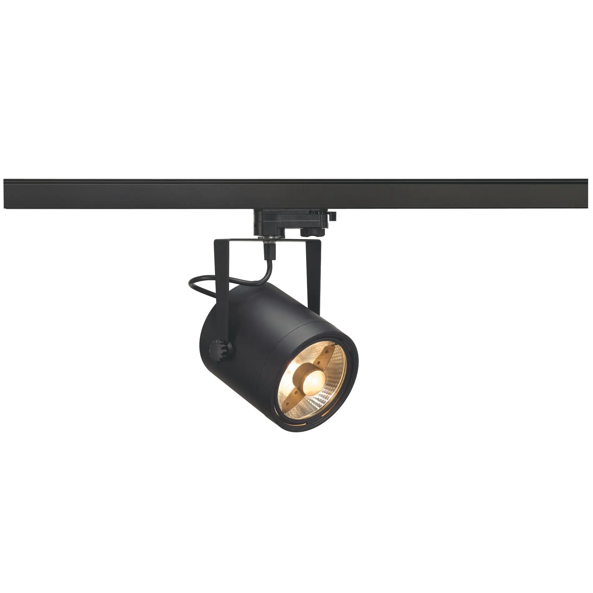 Produktfoto 1 von EURO SPOT ES111 Strahler rund schwarz GU10 max.75W m.3Ph.Adapter