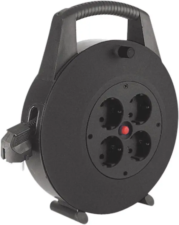 Produktfoto 1 von Kabelbox 4-fach m.Thermoschutz 10m schwarz H05VV-F 3G1