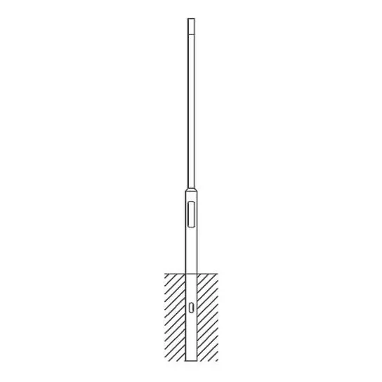Produktfoto 1 von Mast zylindrisch abgesetzt pulverbeschichtet 6 0m Zopfmaß: 76mm