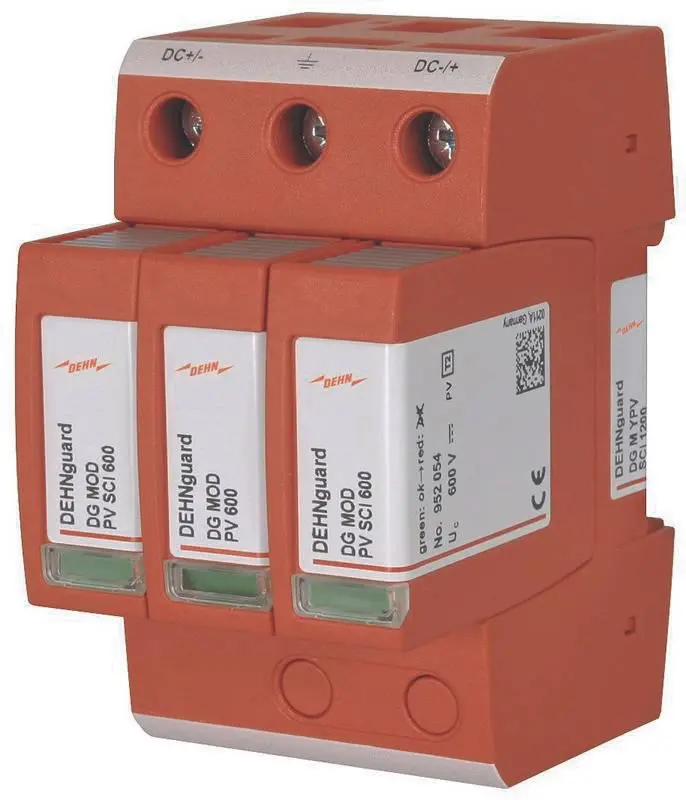 Produktfoto 1 von Überspannungsableiter Typ 2 DEHNguard M Mehrpolig für PV-Anlagen bis 1200V DC