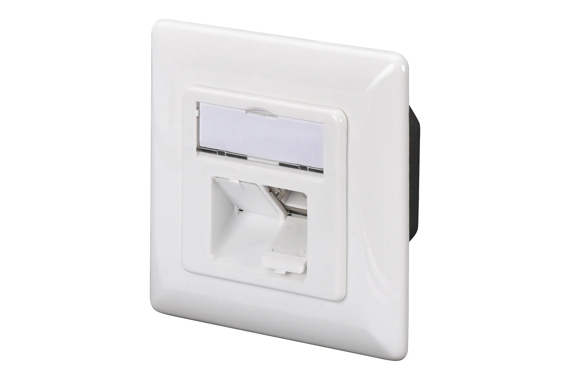 Produktfoto 1 von CAT 6A Klasse EA Anschlussdose geschirmt 2x RJ45 reinweiß AP vertikale