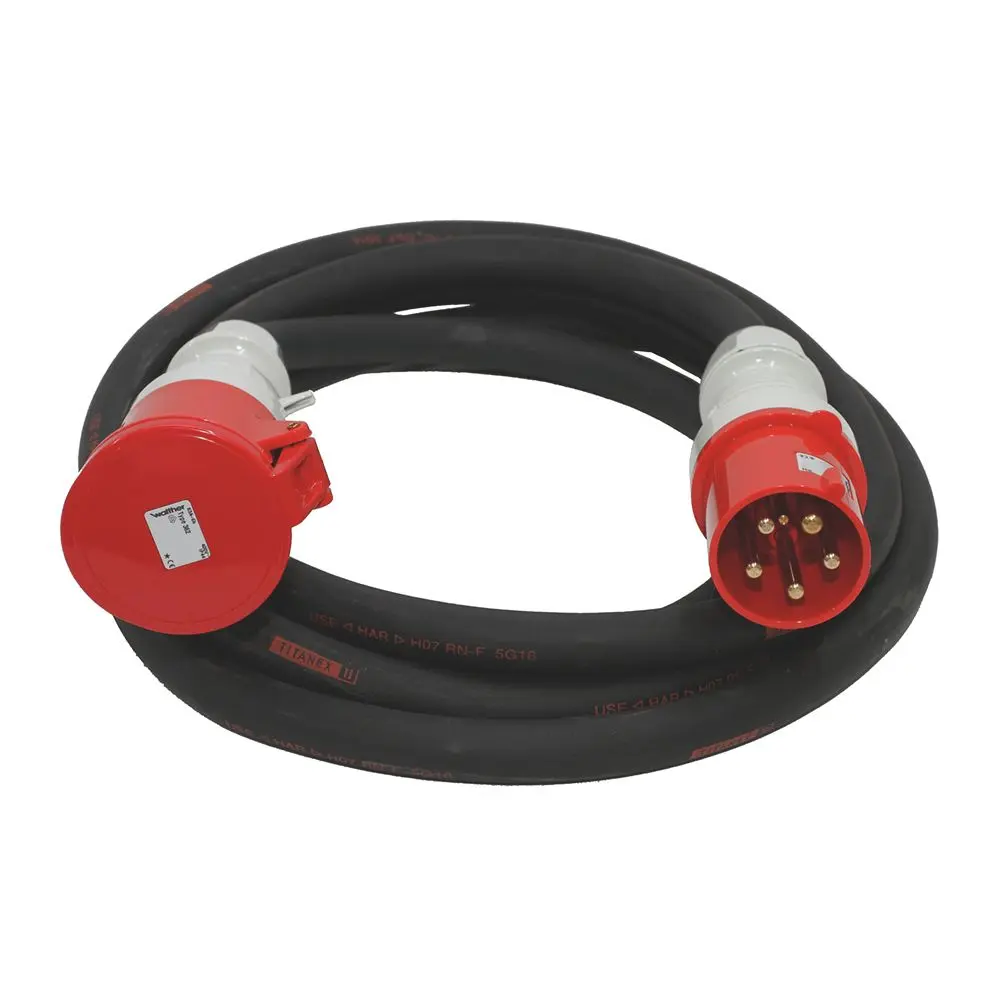 Produktfoto 1 von CEE-Leitung Stecker u Kupplung 63A 5P 400V 6h IP44 5m H07RN-F 5G16