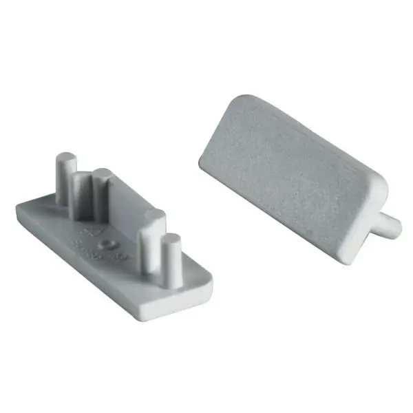 Produktfoto 1 von Endkappen-Set zu Anbauprofil 53602 silber
