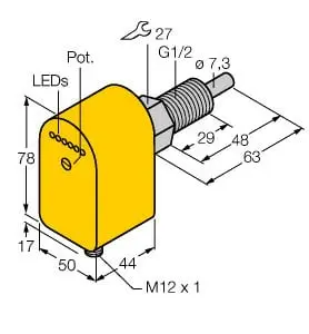 Produktfoto 1 von Strömungssensor Eintauchsensor mit integrierter Auswerteelektronik