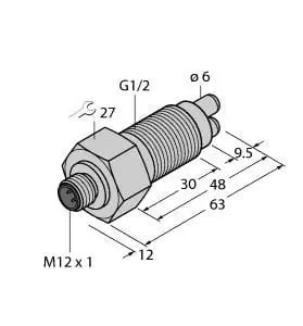 Produktfoto 1 von Strömungssensor Eintauchsensor ohne integrierte Auswerteelektronik TÜV 99