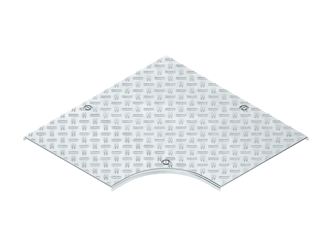Produktfoto 1 von Deckel für Bogen 90°, Breite 605 mm t=4,5mm bandverz,m.Drehriegelverschluss