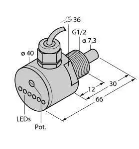 Produktfoto 1 von Strömungssensor Eintauchsensor mit integrierter Auswerteelektronik