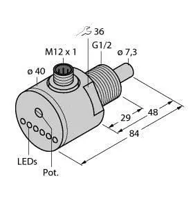Produktfoto 1 von Strömungssensor Eintauchsensor mit integrierter Auswerteelektronik
