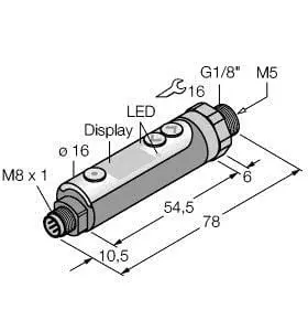 Produktfoto 1 von Drucksensor mit 2 Transistorschaltausgängen pnp