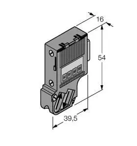 Produktfoto 1 von Remote I/O-System excom PROFIBUS-Busanschlussstecker RS485-IS