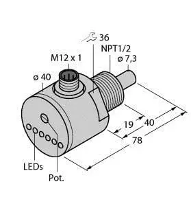 Produktfoto 1 von Strömungssensor - Eintauchsensor mit integrierter Auswerteelektronik