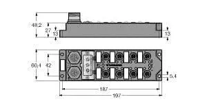 Produktfoto 1 von Kompaktes Feldbus-I/O-Modul für PROFIBUS-DP 12 digitale pnp Eingänge