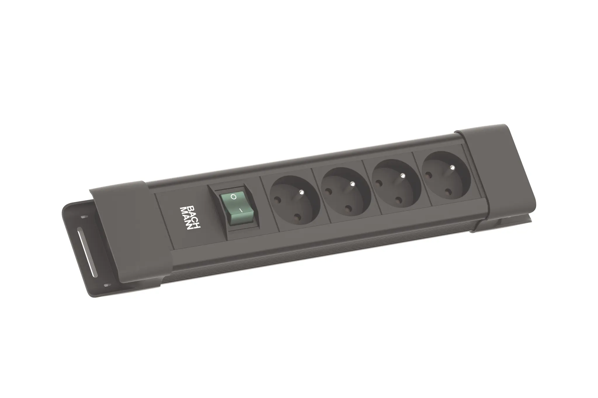 Produktfoto 1 von CONNECTUS 4xUTE 1xSchalter 2,0m CEE7/7 Schwarz