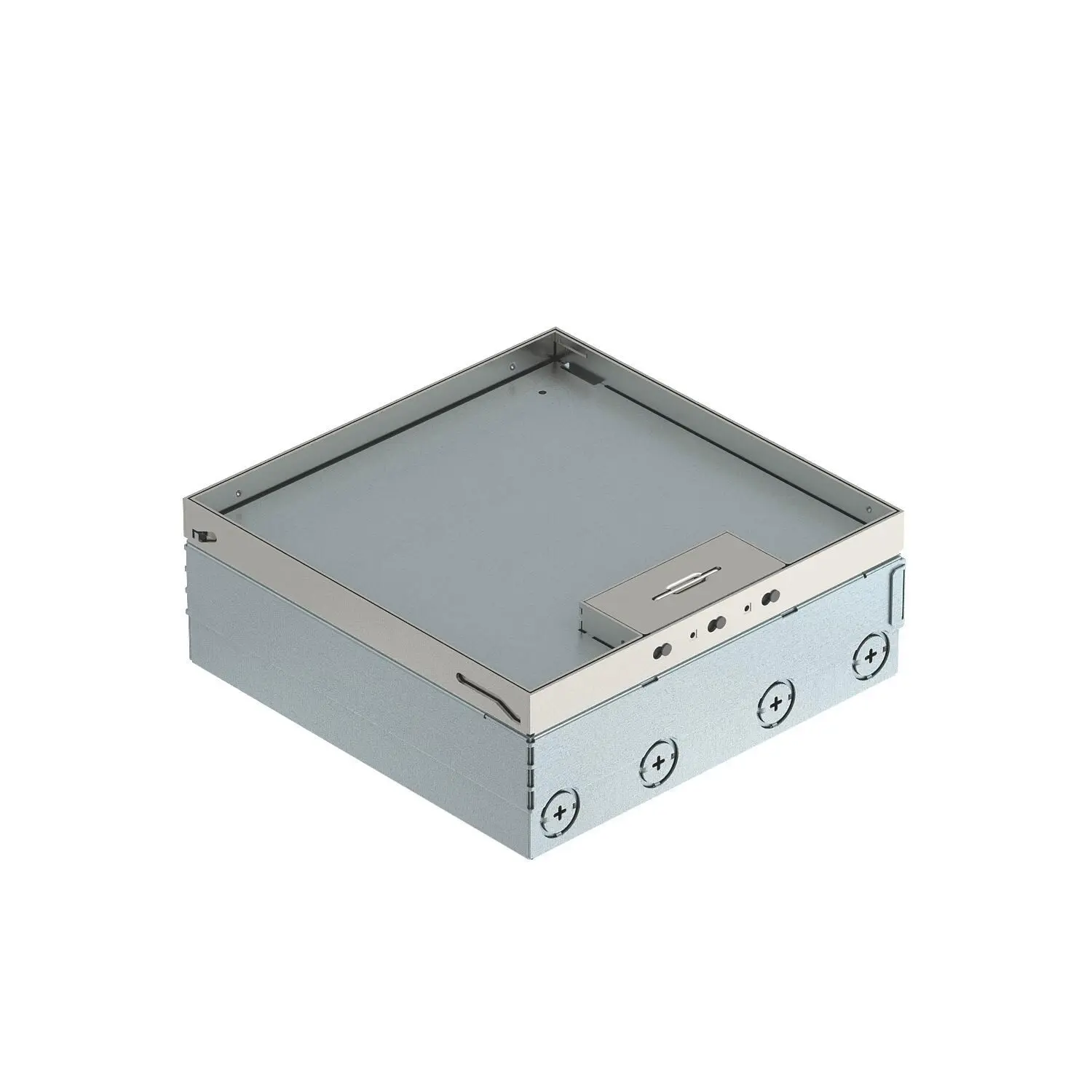 Produktfoto 1 von Bodentank komplett zwei 2fach VDE-Steckdose, A2, 1.4301