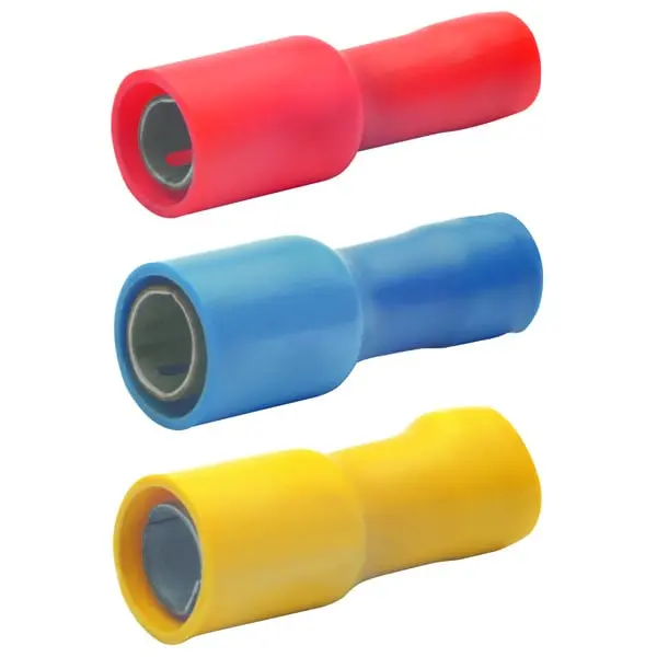 Produktfoto 1 von Rundsteckhuelse,isoliert,4qmm-6qmm, Stecker ø 5mm,Isolierhuelse:PVC,gelb
