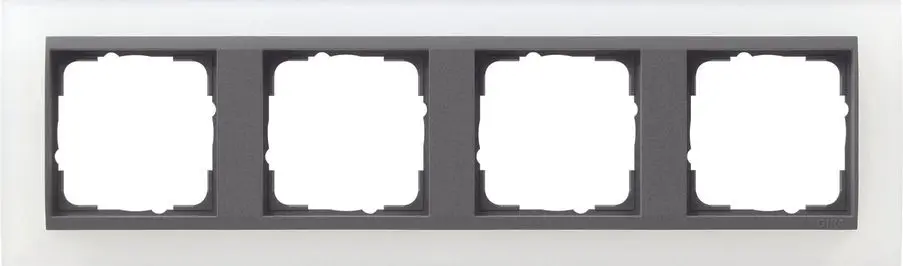 Produktfoto 1 von Abdeckrahmen 4fach f.anthrazit Event Opak weiß