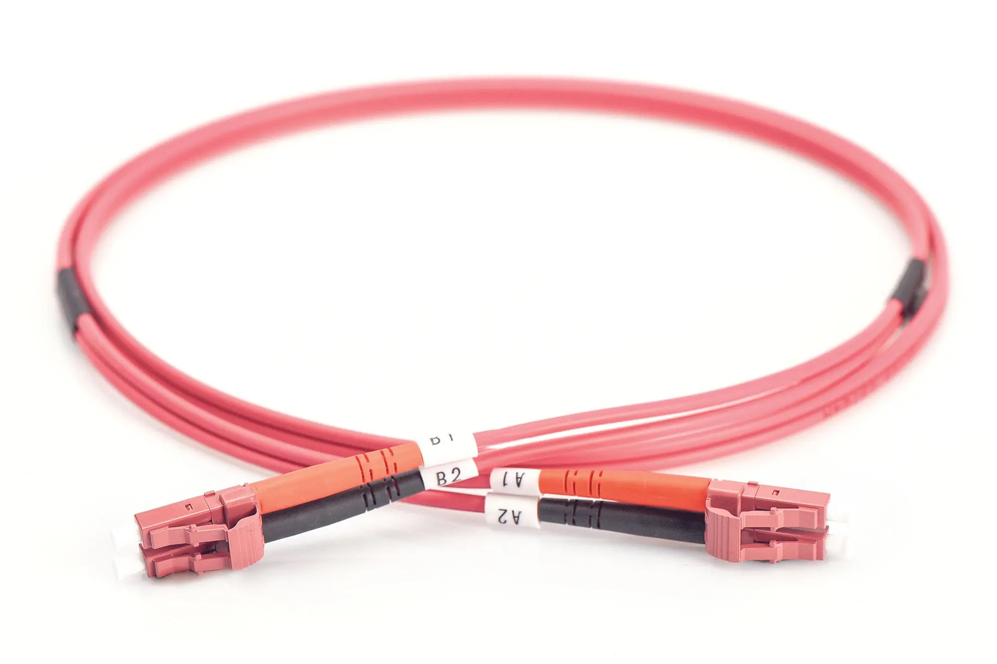 Produktfoto 1 von LWL Multimode Patchkabel OM4 LC/LC 50/125M Duplex Farbe RAL4003 Länge: 7m
