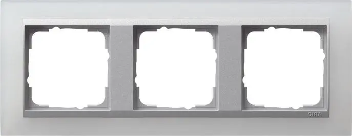 Produktfoto 1 von Abdeckrahmen 3fach f.Farbe alu Event Opak weiß