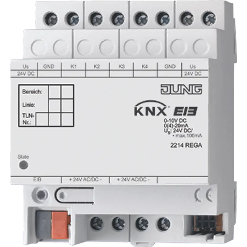 Produktfoto 1 von Analogeingang, 4fach, REG, AC/DC 24 V ~/=