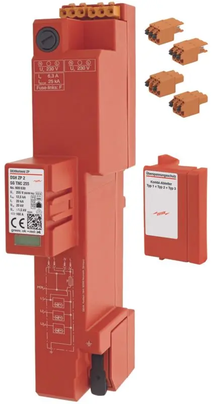 Produktfoto 1 von Kombi-Ableiter Typ1+2 DEHNshield ZP 2 SG für TNC-Systeme