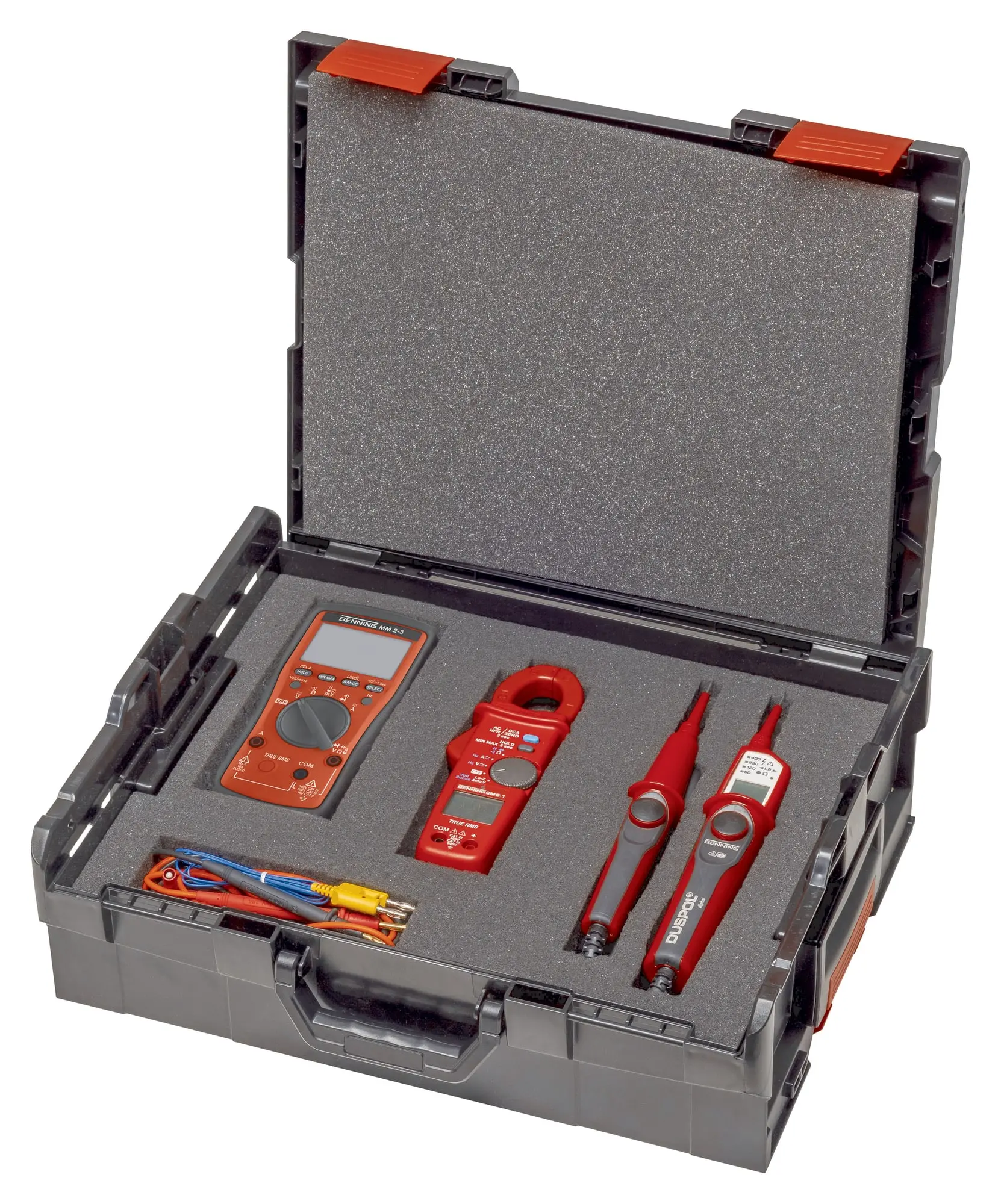 Produktfoto 1 von Bestehend aus Benning MM 2-3, CM 2-1, DUSPOL digital, L-Boxx 136, Schaumstoff