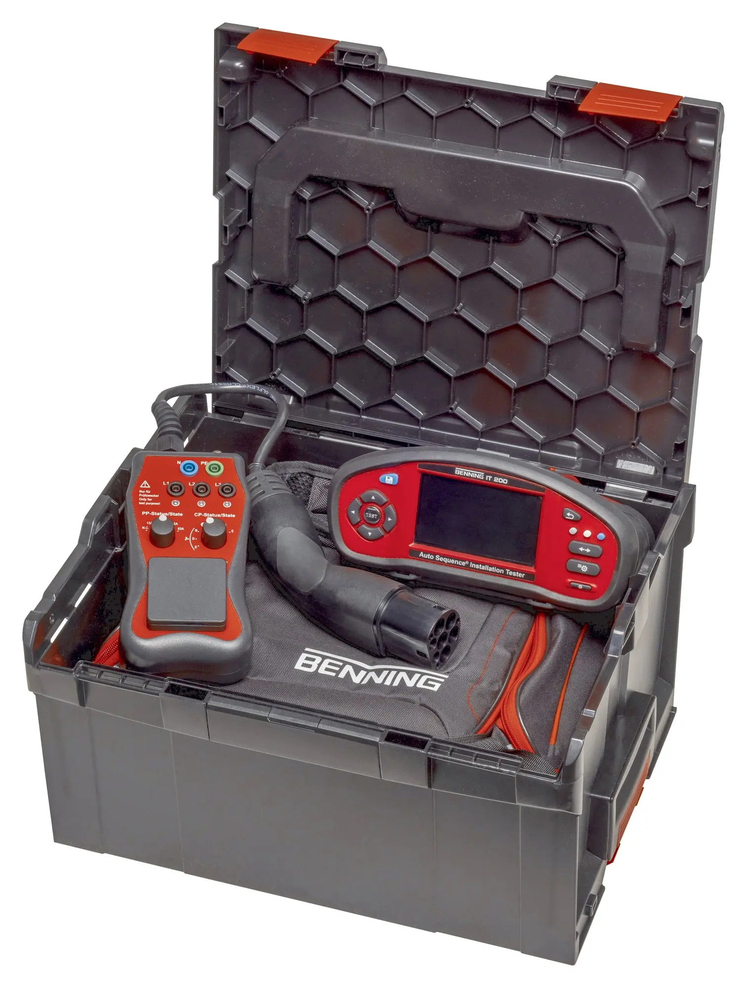 Produktfoto 1 von Bestehend Installationstester Benning IT 200, Adapter Benning EV 3-2+, L-Boxx