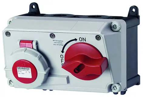 Produktfoto 1 von Wanddose DUO,32A5p6h400V,IP67