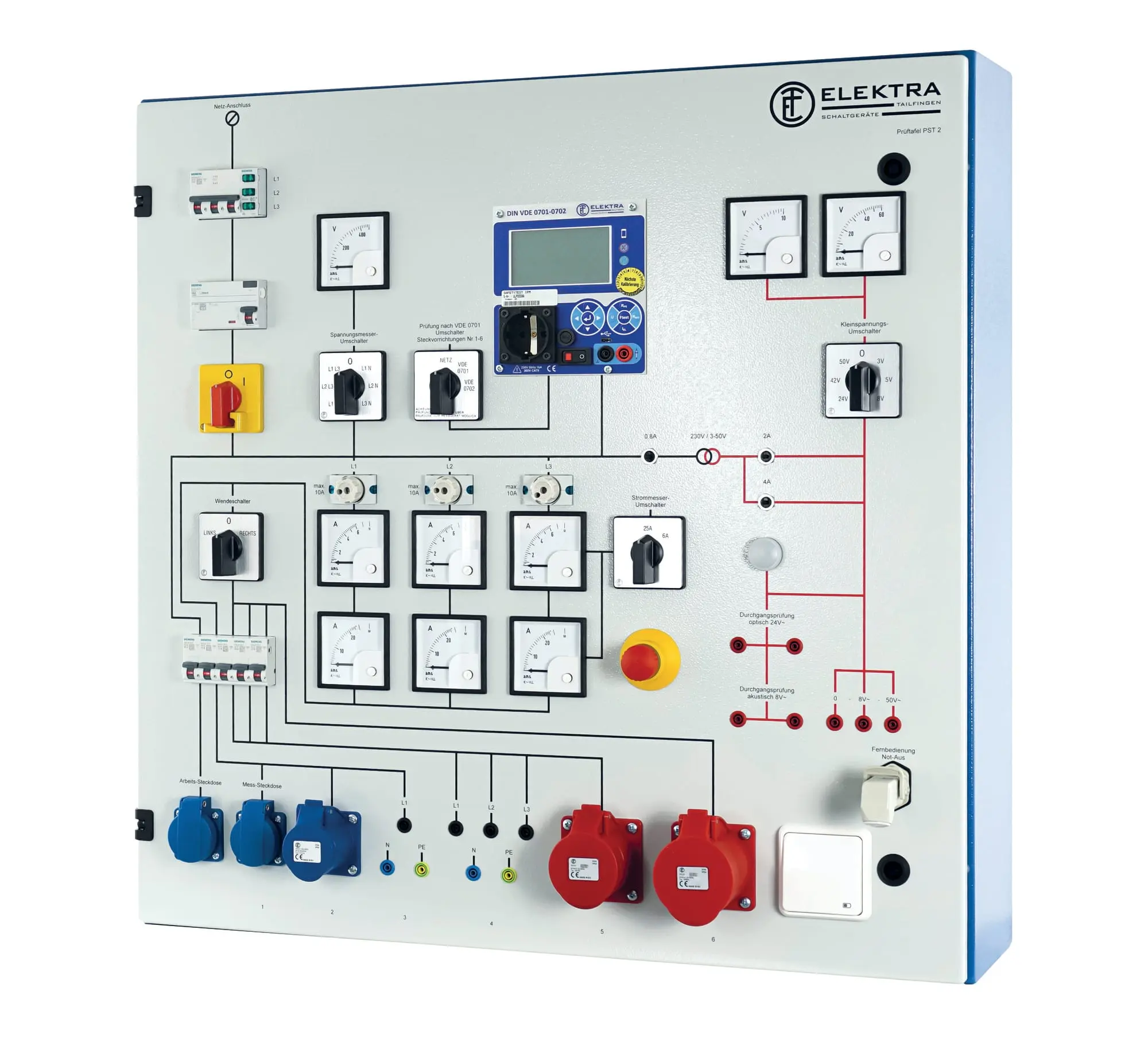 Produktfoto 1 von Prüftafel m.eingeb. dig Gerätet. DIN VDE 0701/0702 BT USB-Schnit. zur Dokumen.