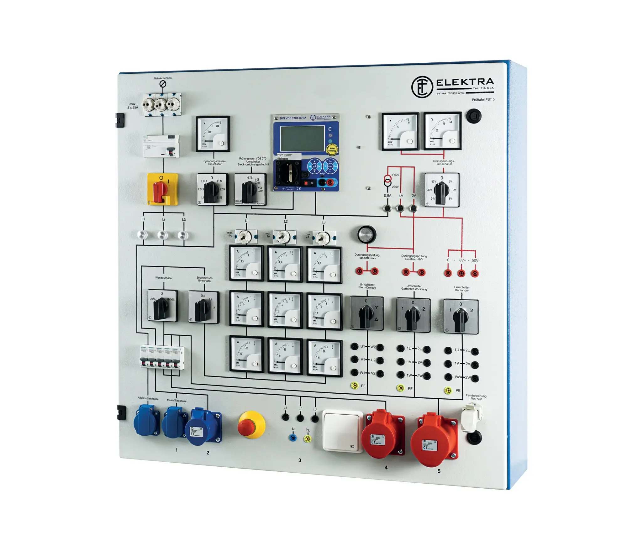 Produktfoto 1 von Prüftafel m.eingeb. dig Gerätet. DIN VDE 0701/0702 BT USB-Schnit. zur Dokumen.