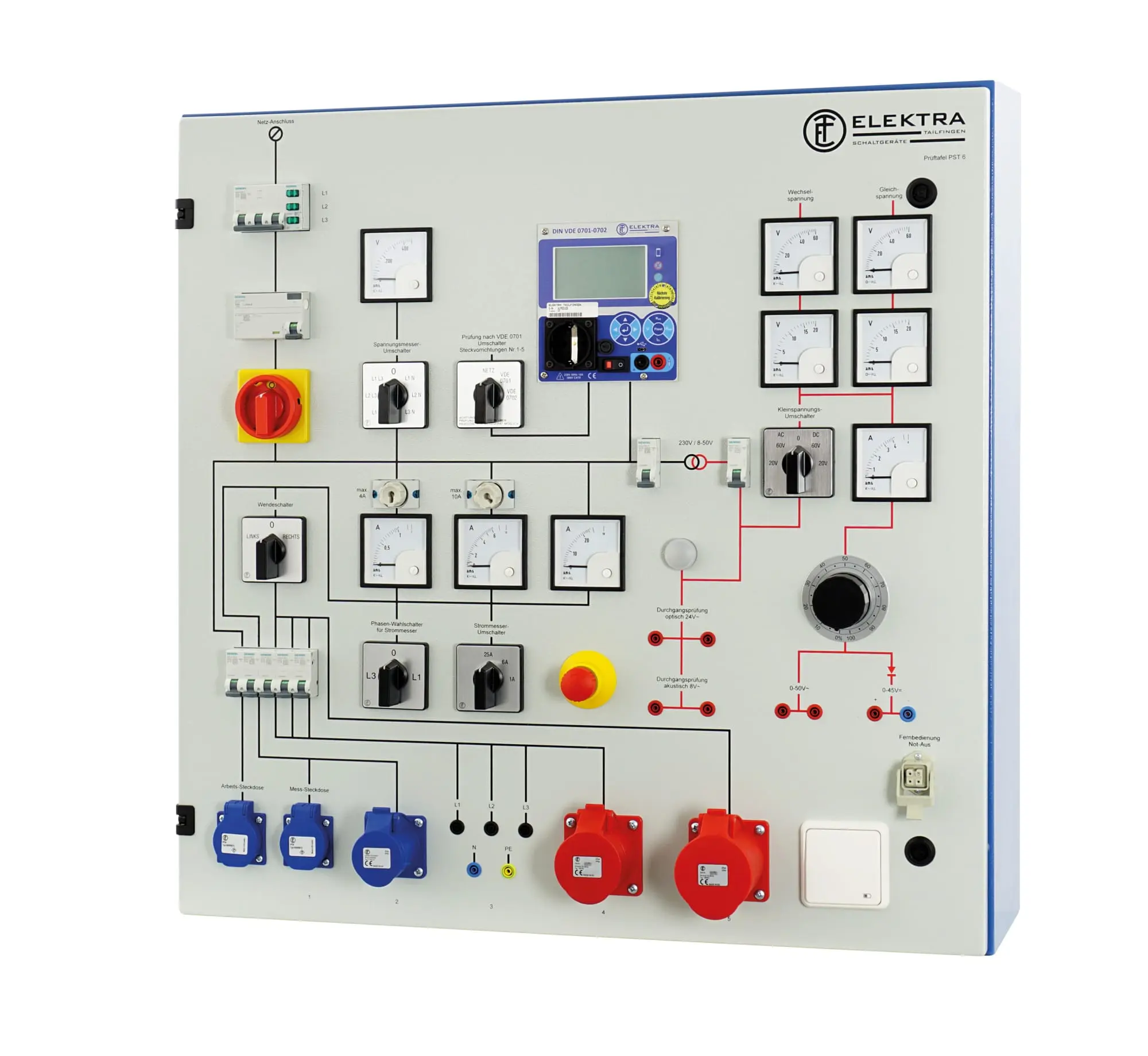 Produktfoto 1 von Prüftafel m.eingeb. dig Gerätet. DIN VDE 0701/0702 BT USB-Schnit. zur Dokumen.