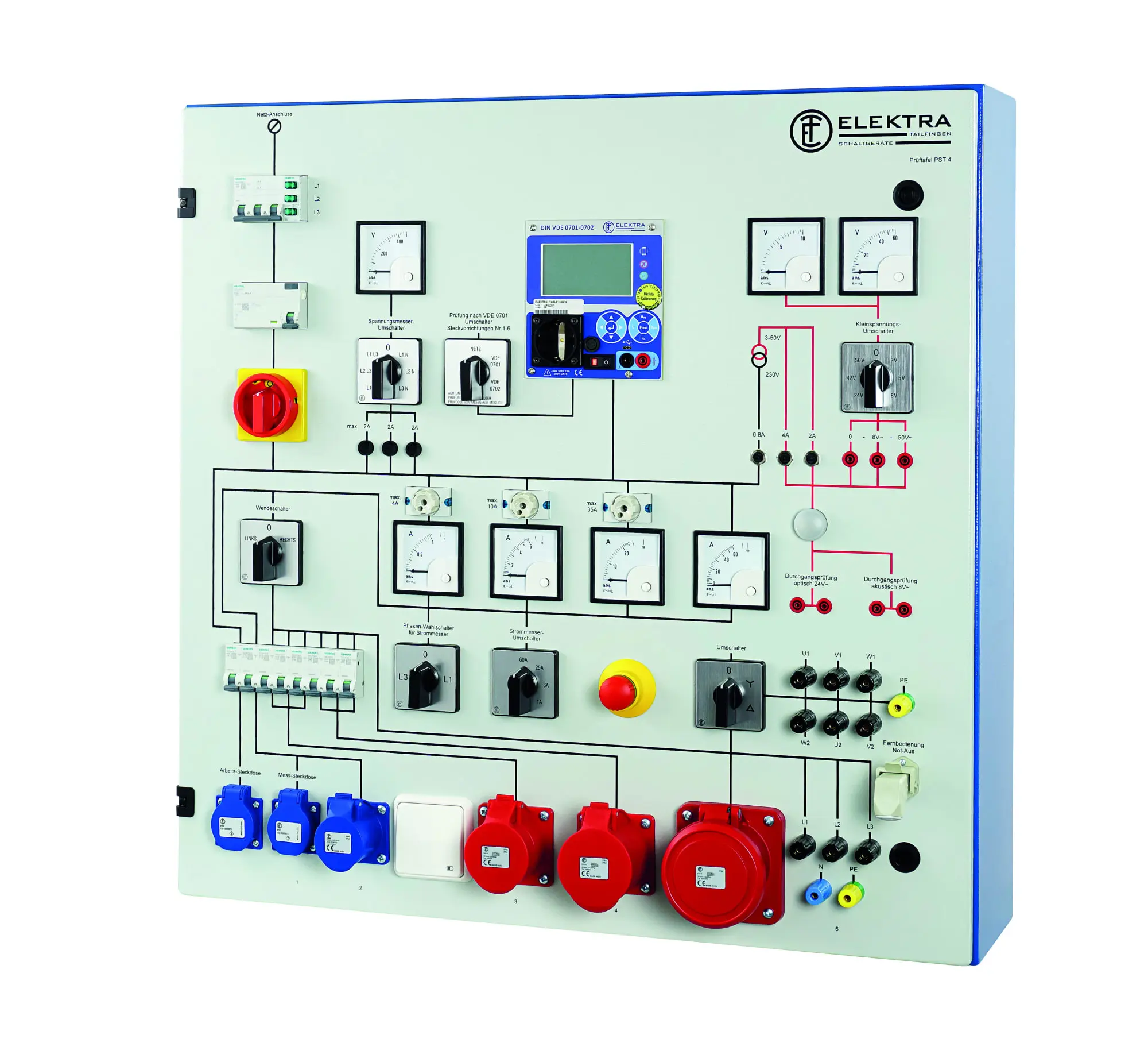 Produktfoto 1 von Prüftafel m.eingeb. dig Gerätet. DIN VDE 0701/0702 BT USB-Schnit. zur Dokumen.