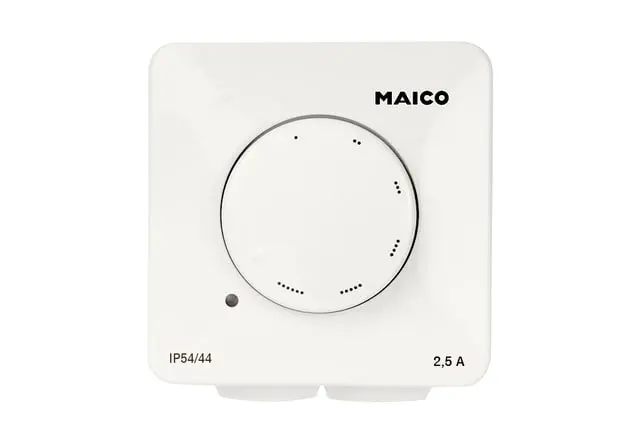 Produktfoto 1 von Drehzahlsteller für Aufputz- oder Unterputz-Installation, max. 1,5A