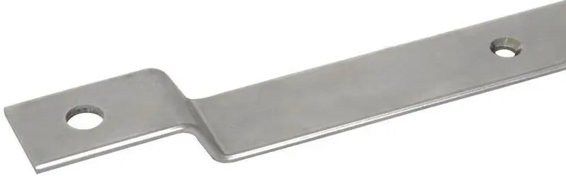 Produktfoto 1 von Anschlussfahne gewinkelt Fl 30x3,5mm NIRO (V4A) L 1500mm m. Bohrung 11mm