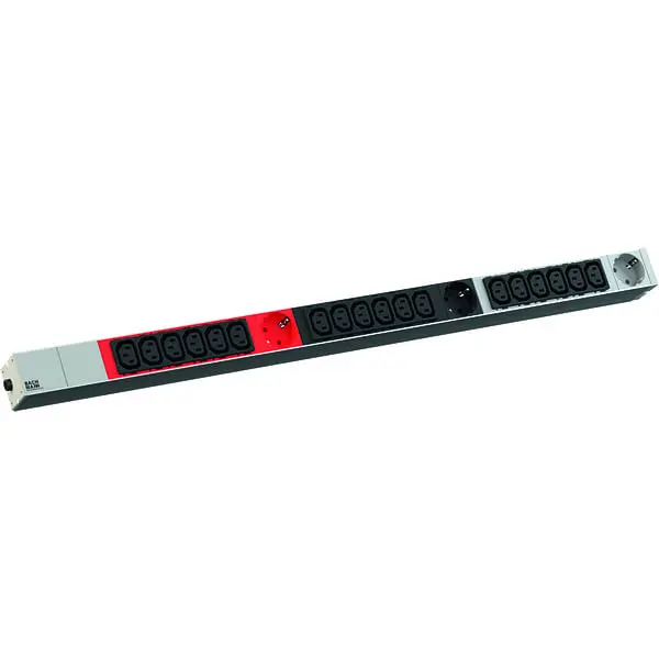 Produktfoto 1 von ALU 1HE 18xC13 3xSchuko Strom 3m CEE Stecker