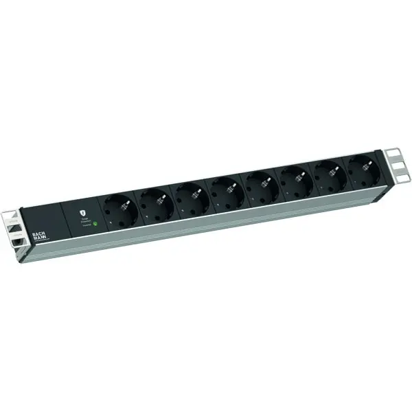 Produktfoto 1 von 19" 1HE 8xCEE7/3 RAL7035 1xSPD-Plus 2, 0m CEE7/7"
