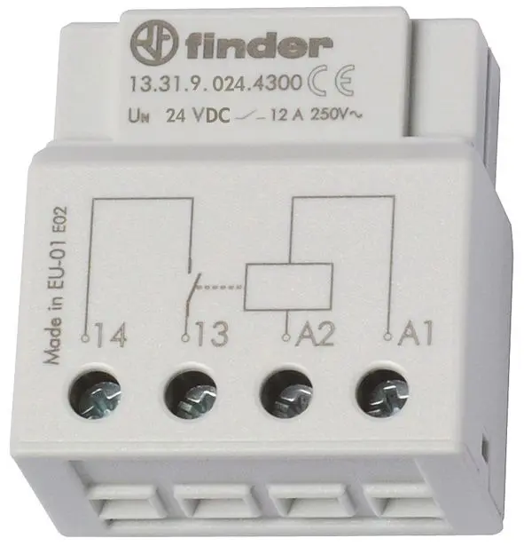Produktfoto 1 von Relais für UP-Dose oder Schalterdose 1S 12A für 24VDC