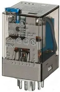 Produktfoto 1 von Relais m.Steckanschlüssen 3We 10A LED Anzeige u.Freilaufdiode hartver. 24VDC