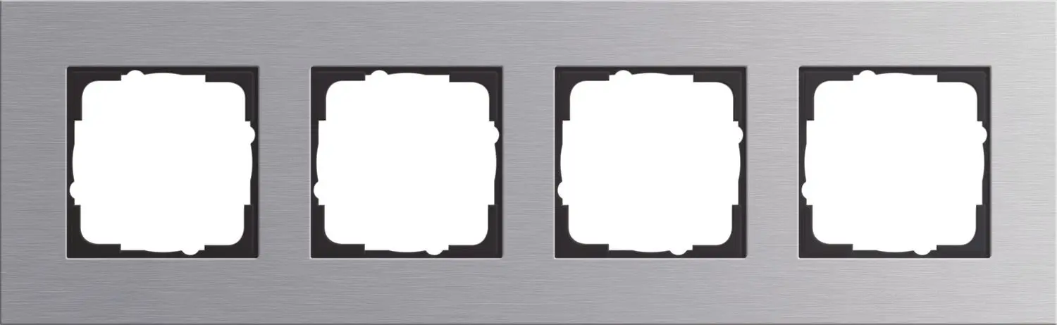 Produktfoto 1 von Abdeckrahmen 4fach Esprit aluminium