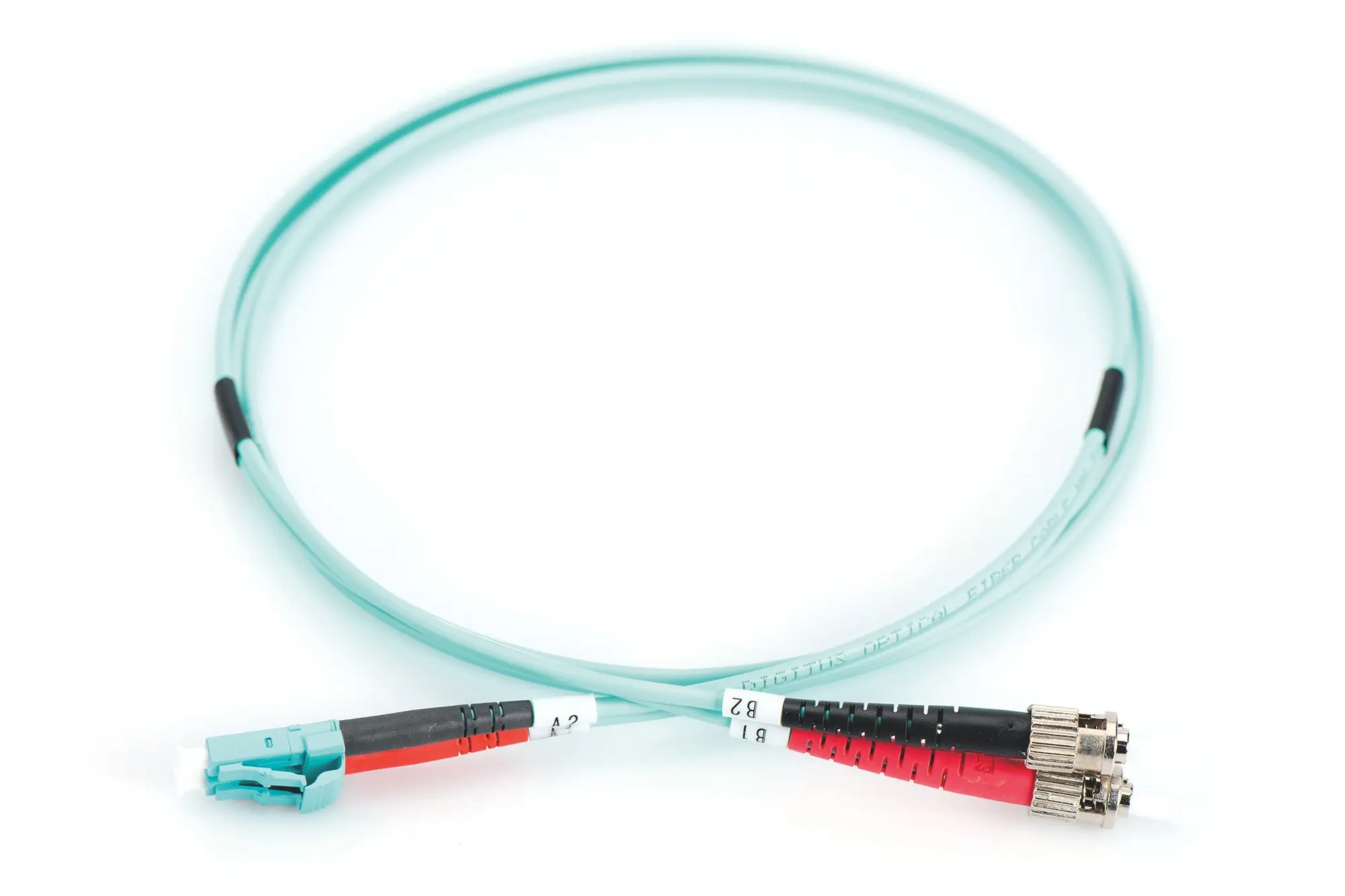Produktfoto 1 von LWL Multimode OM 3 Patchkabel LC/ST 50/125M Duplex Länge: 2m