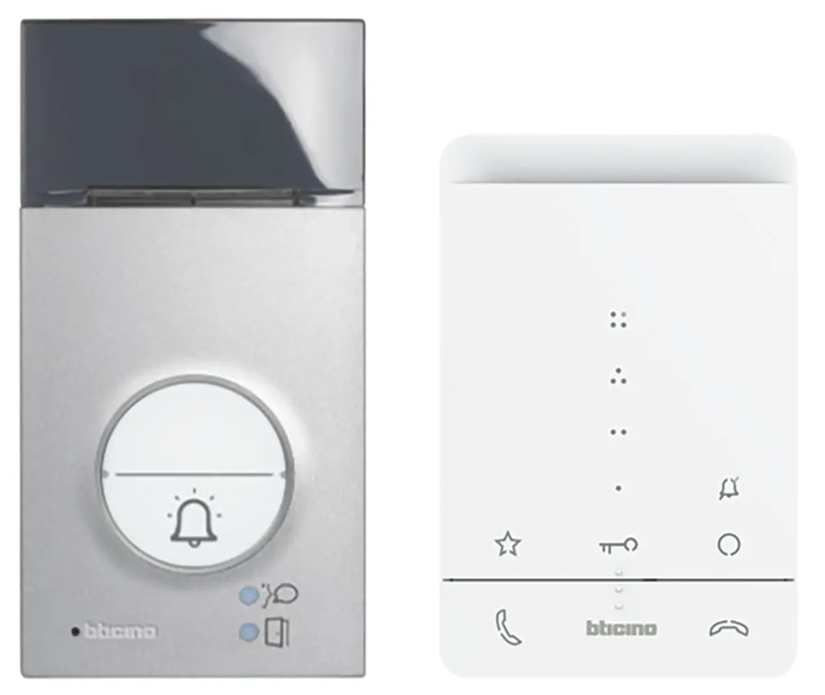 Produktfoto 1 von FlexONE Audio-Set m.Türstation LINEA3000 1 u.2 Ruftasten + CLASSE100 A16E