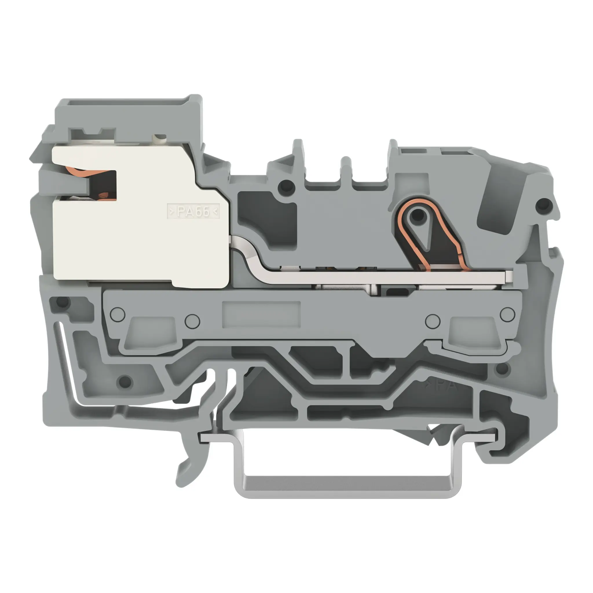 Produktfoto 1 von 1-Leiter-Potentialausgleichsklemme,6 mm²,Push-in CAGE CLAMP®,grau