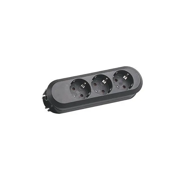 Produktfoto 1 von Tischsteckdose 3xSchuko schwarz o.Strom