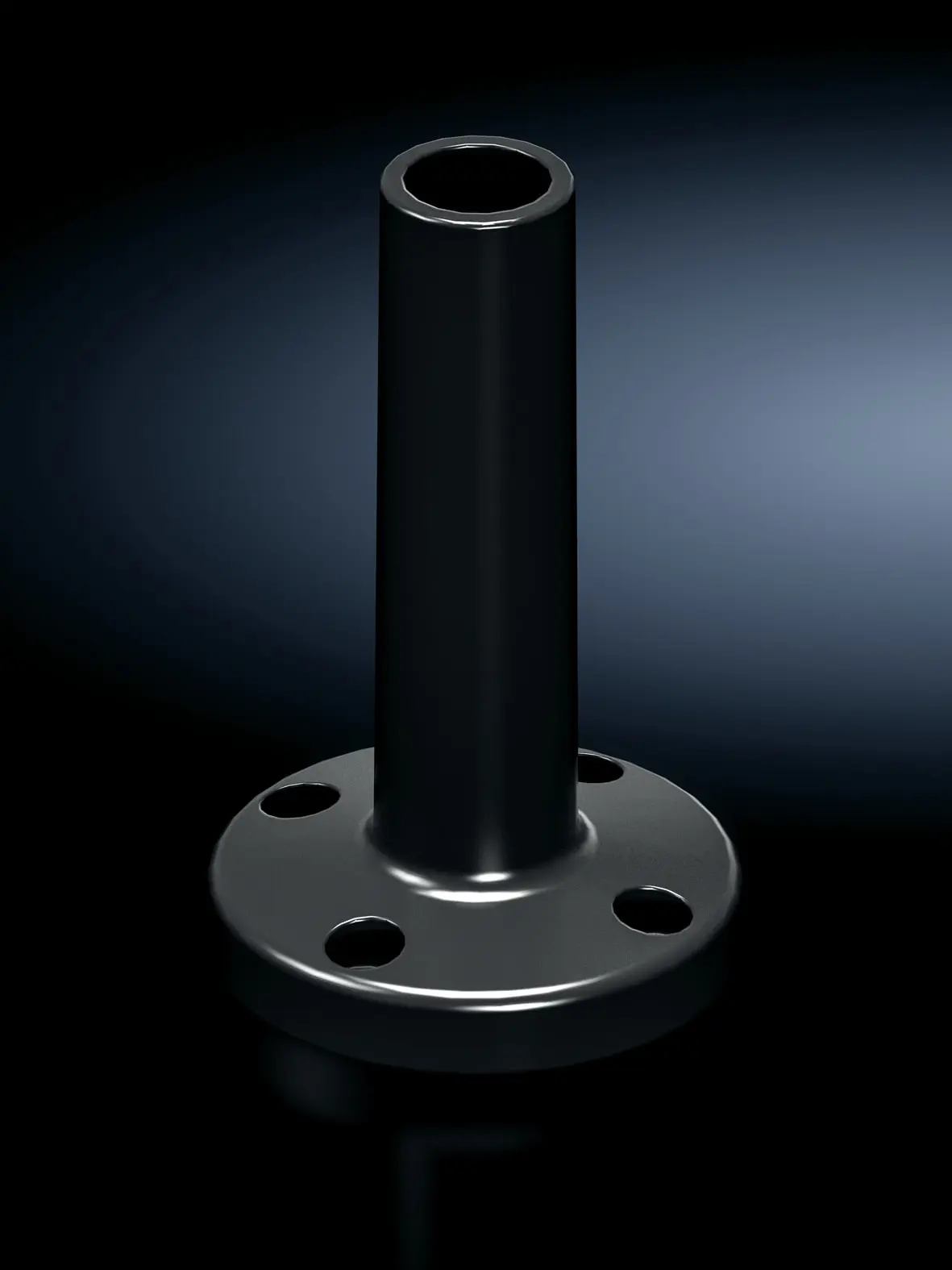 Produktfoto 1 von Signalsäule Fuß m. integrierten Rohr 25mm Durchmesser, 110mm lang